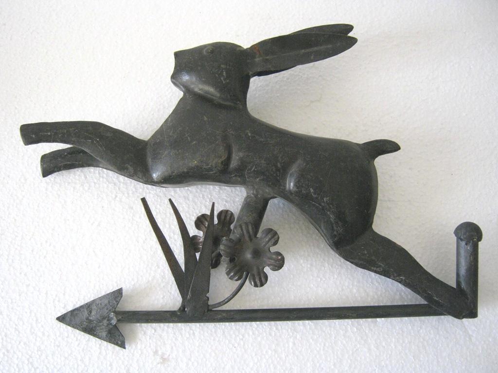 Iron jumping Rabbit / Hare Weather Vane (1 of 5)