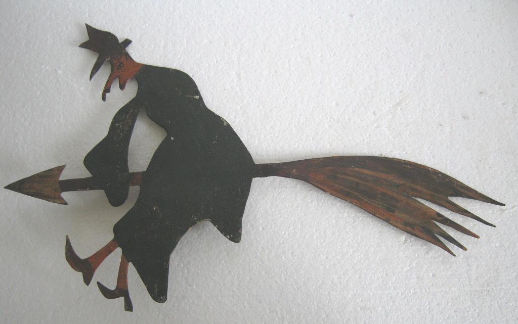 Iron halloween witch on broon: Iron halloween witch on broom
