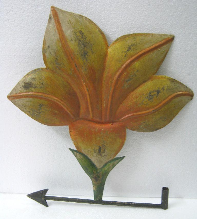 Iron flower embossed weather vane (1 of 5)