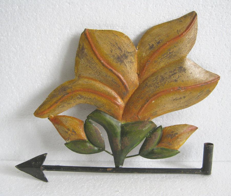 Iron flower weather vane embossed (1 of 6)