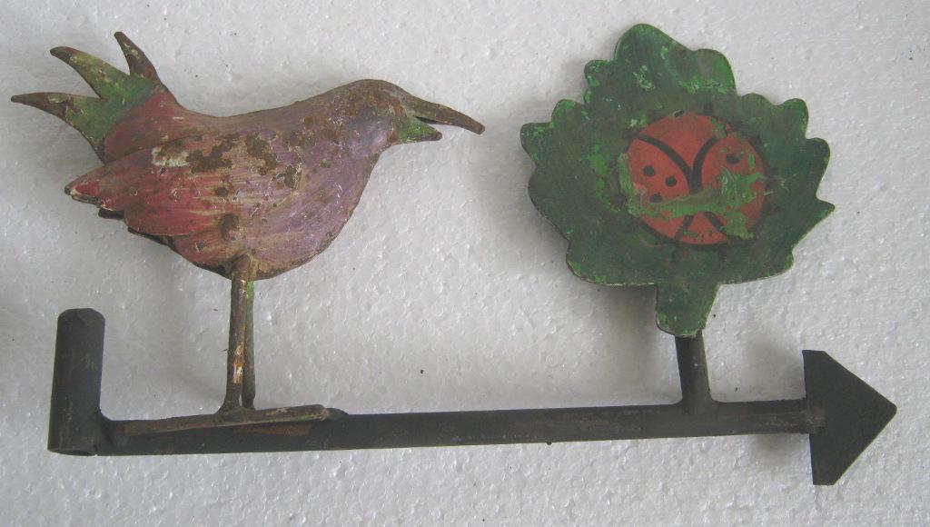 Iron bird and tree weather vane (1 of 6)