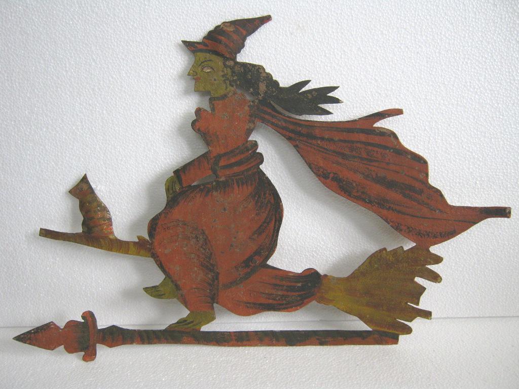 Iron Witch On Broom Weather Vane Cutout (1 of 9)