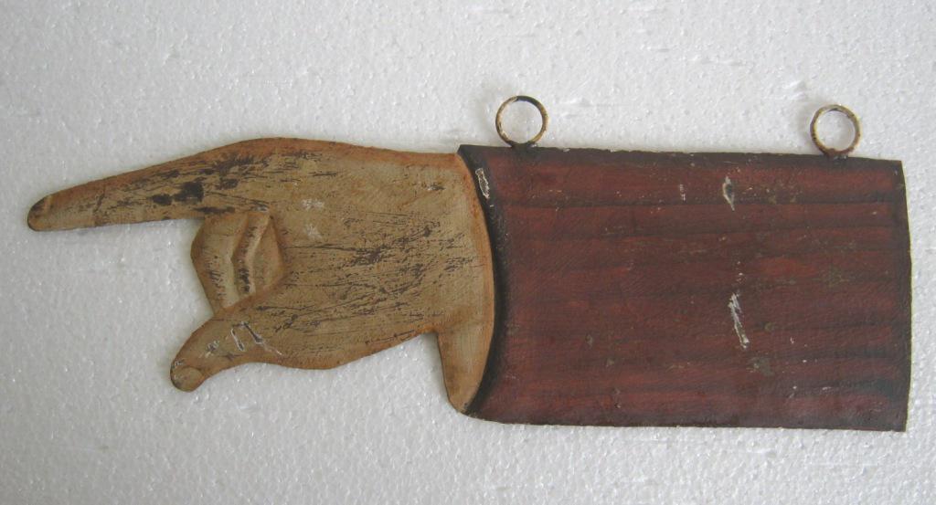 Iron hand direction trade sign , store display (1 of 6)