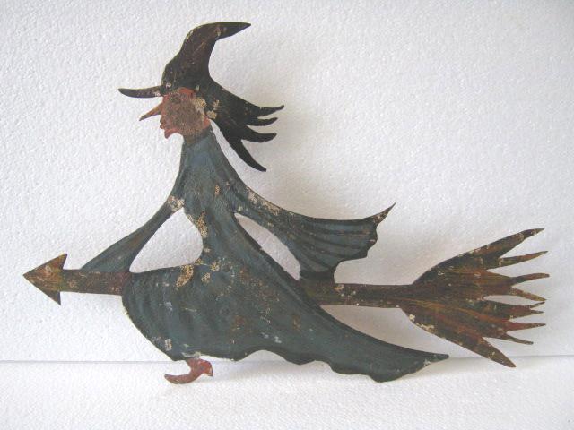 Iron Witch On Broom Weather Vane Cutout (1 of 5)