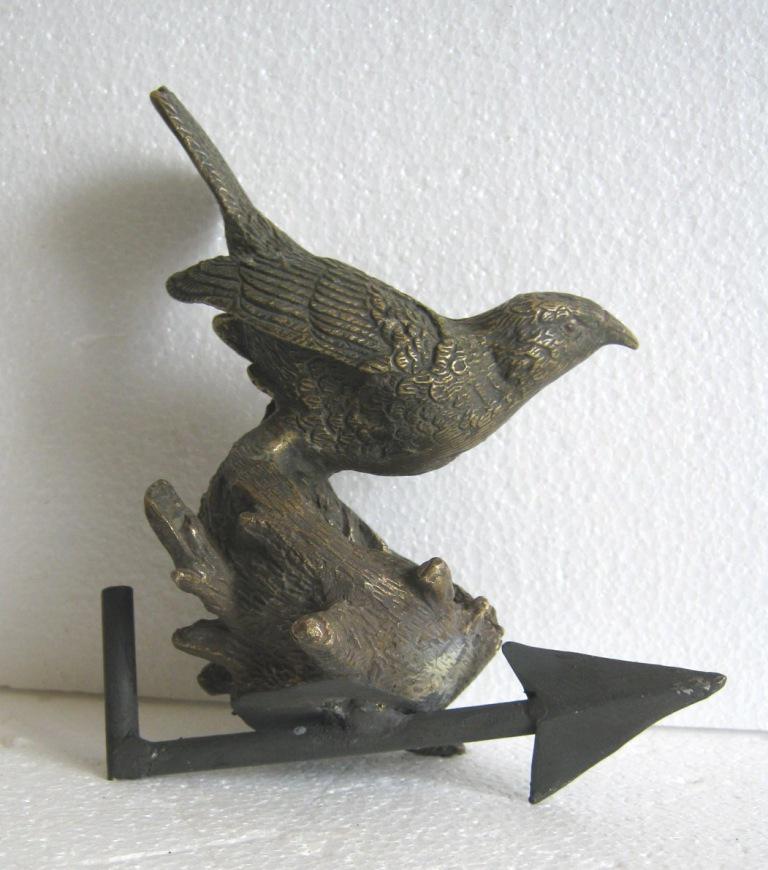 Bronze bird on nest weather vane (1 of 14)