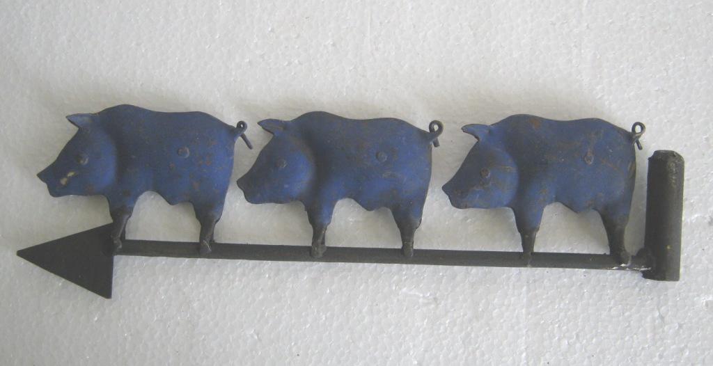 Iron three pigs weather vane . (1 of 8)