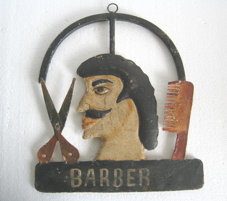 Iron Barber's trade sign , store display advertisement (1 of 7)