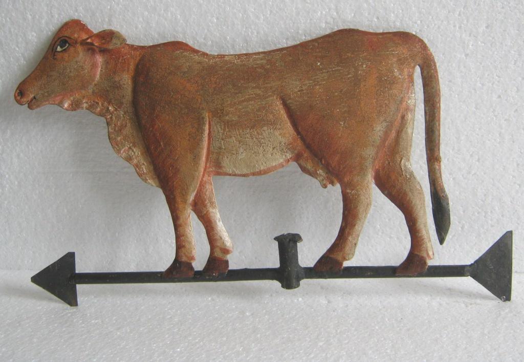 Iron embossed cow weather vane (1 of 5)