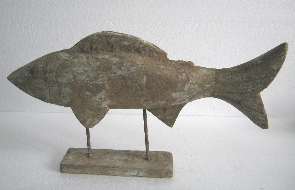Wooden fish trade sign / store display advertisement . (1 of 10)
