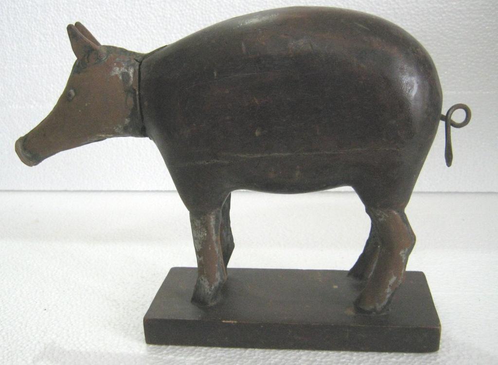 Iron and wood pig trade sign , store display sign (1 of 7)