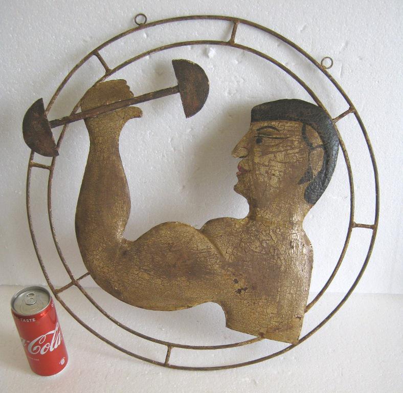 Iron gymnasium trade sign , advertisement display sign (1 of 7)