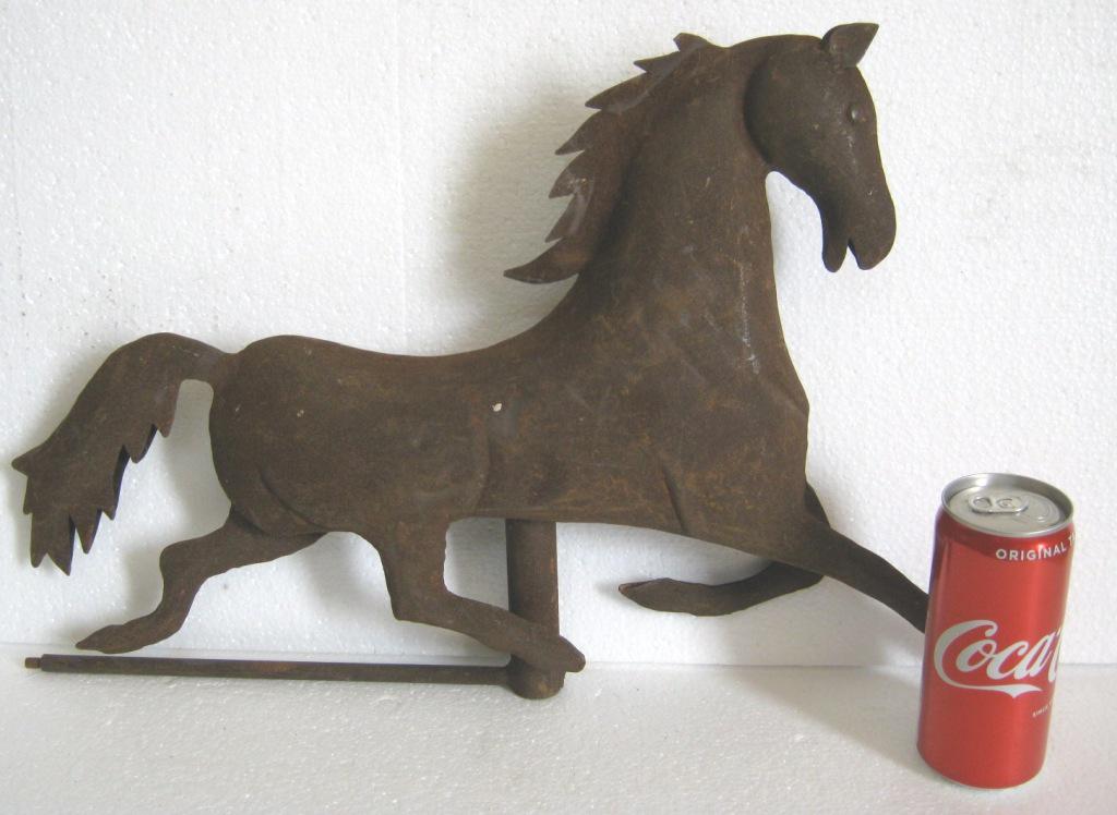 Iron running horse weather vane detailed (1 of 12)