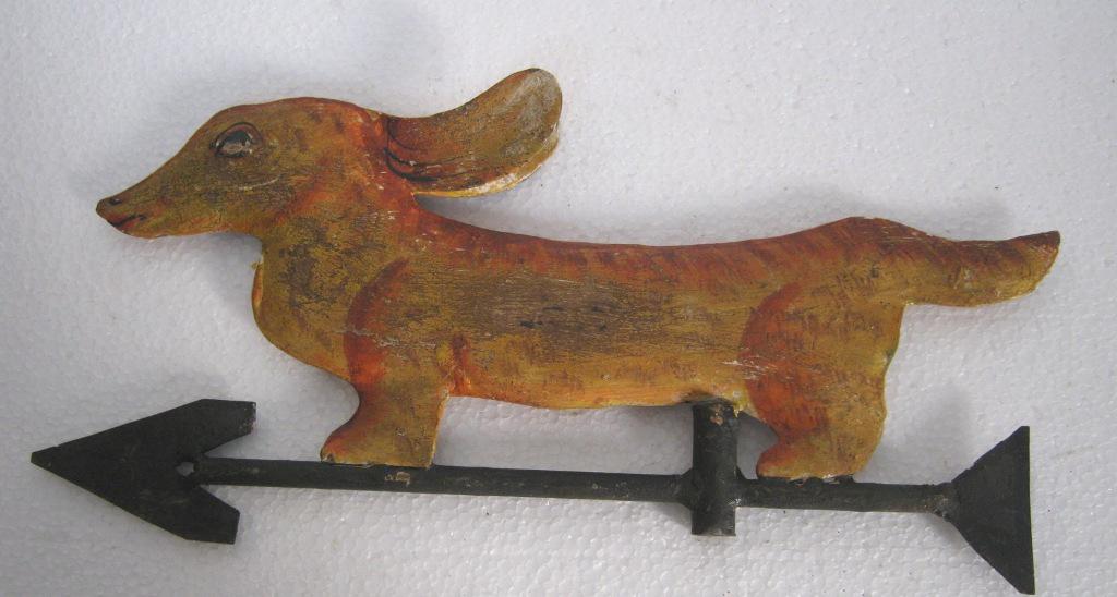 Iron dog weather vane embossed (1 of 5)