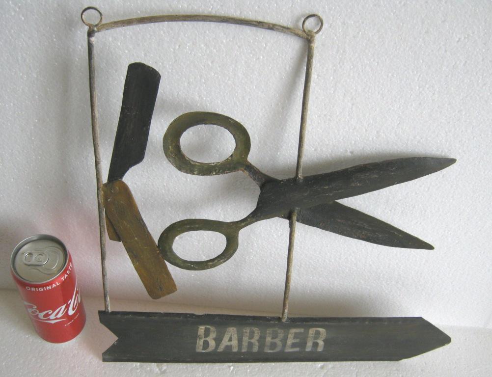 Iron Barber's trade sign , store display advertisement (1 of 6)