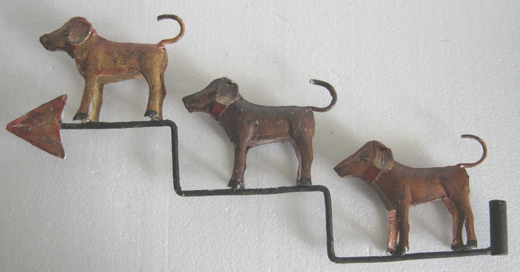 Iron three dogs weather vane (1 of 9)