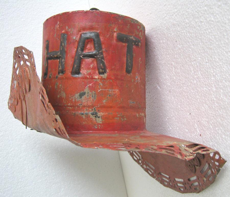 Iron hat trade sign / store display advertisement sign (1 of 8)