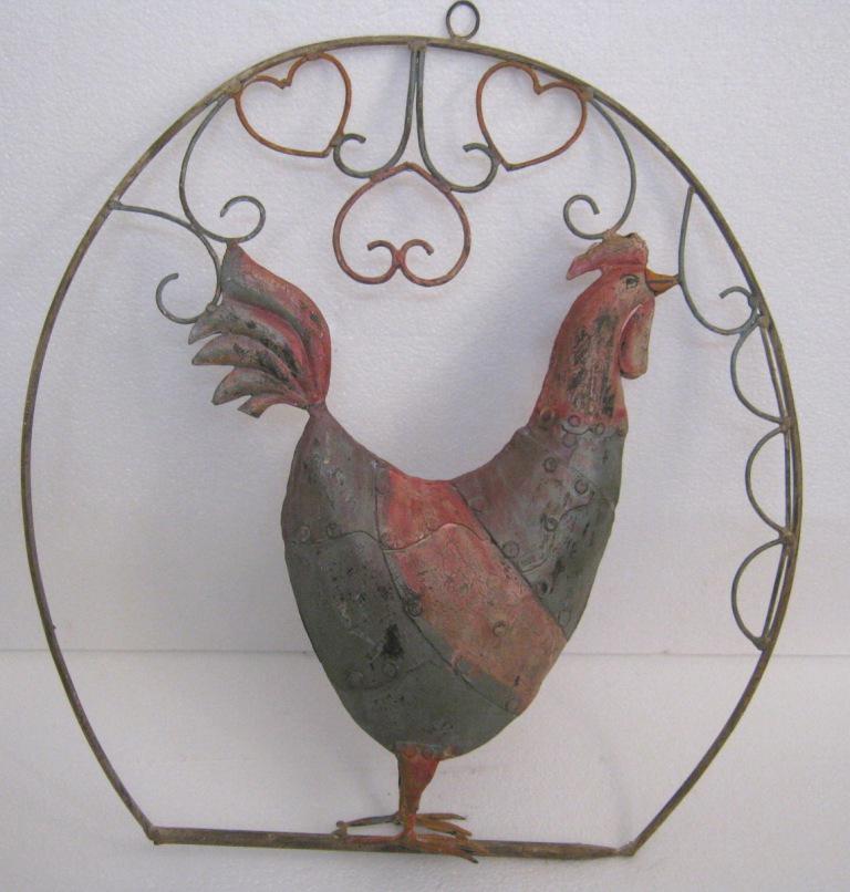 Iron riveted Rooster trade sign / store display (1 of 8)