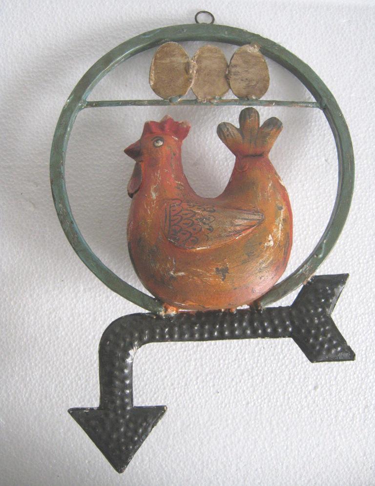 Hen and eggs trade / store display advertisement iron (1 of 8)