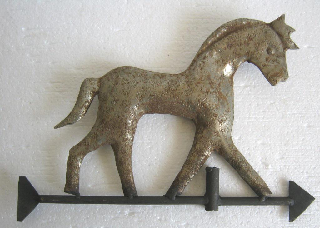 Iron horse weather vane , fine design . Nickel (1 of 7)