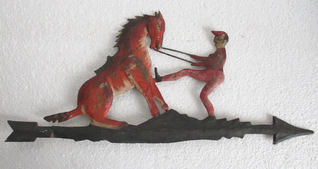 Iron horse and man weathervane (1 of 7)