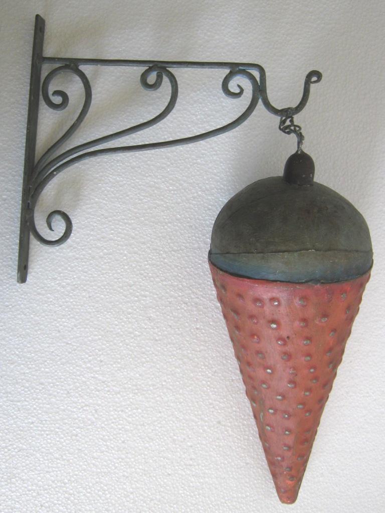 Ice cream cone trade sign store display wall bracket (1 of 9)