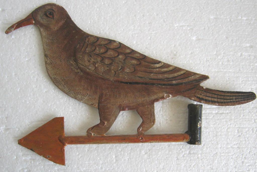 Iron bird weather vane embossed . (1 of 7)