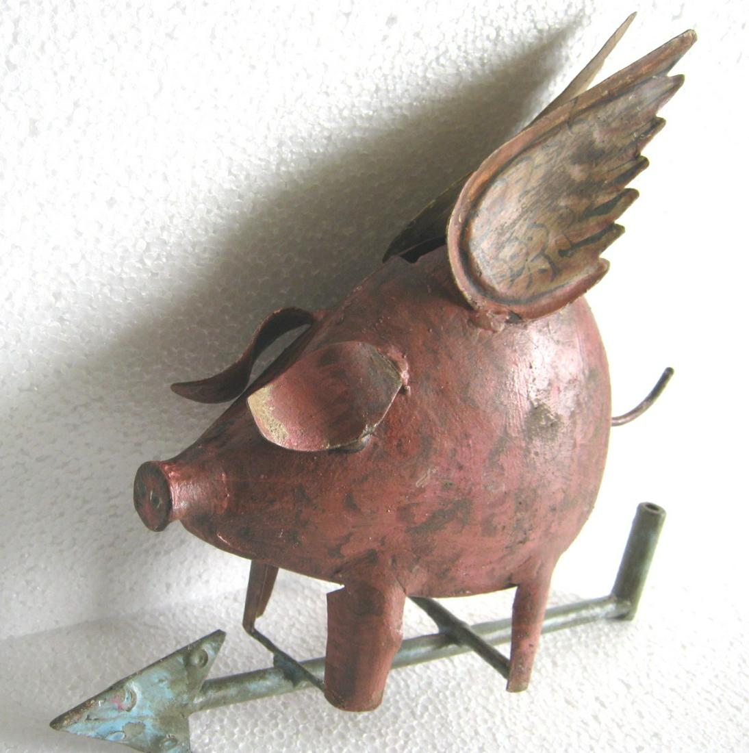 Iron flying pig weather vane (1 of 6)