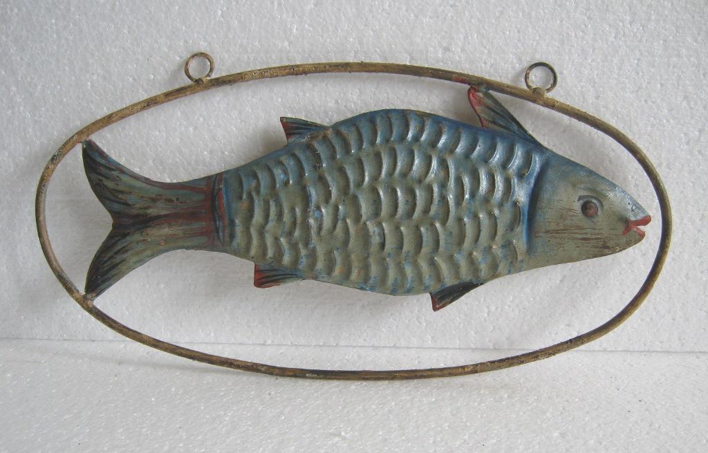 Fish trade store display sign  embossed (1 of 5)