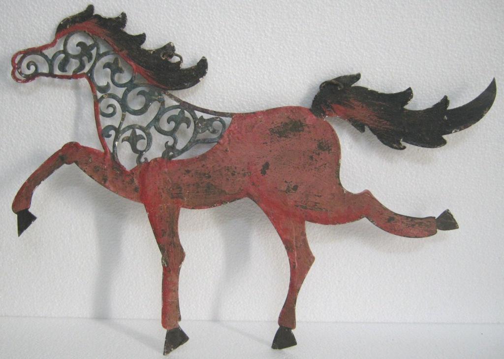 Iron horse trade sign , hanging advertisement . Open (1 of 6)