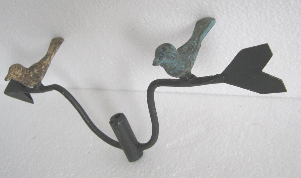 Iron & cast iron twin birds weather vane (1 of 7)