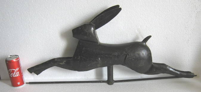 Iron running Rabbit weather vane: Iron running Rabbit weather vane . Size : 13.20 x 30.00 x 3.25 inch .