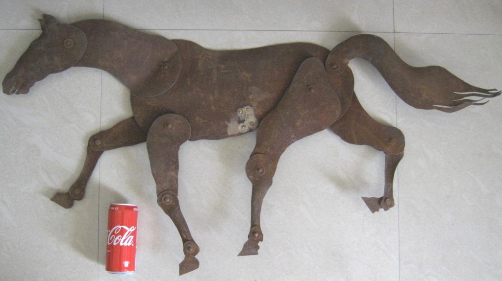 Iron folding horse weather vane , huge . (1 of 11)