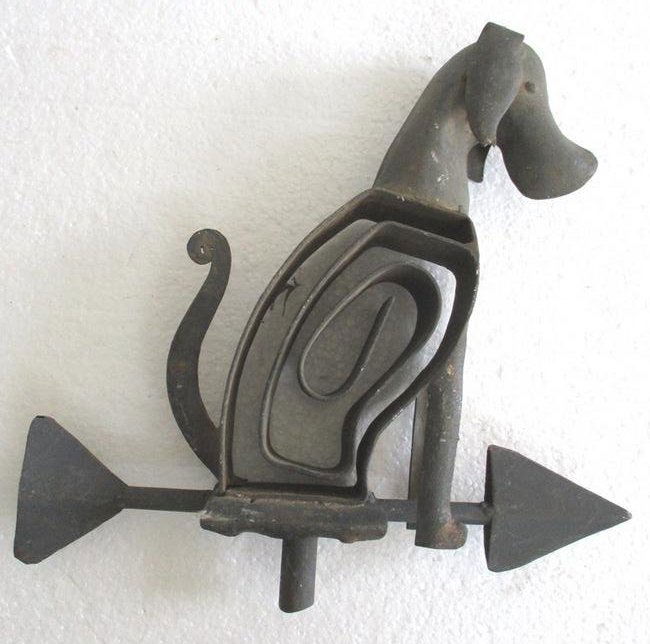 Iron unusual dog weather vane (1 of 8)