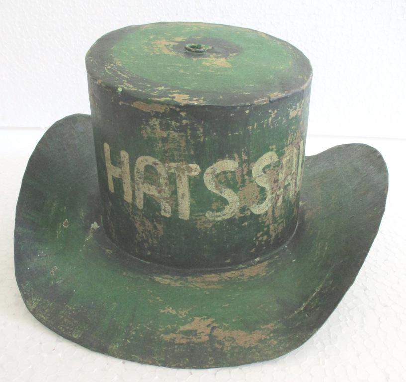 Iron hat trade sign / store display advertisement sign HATS SALE (1 of 7)