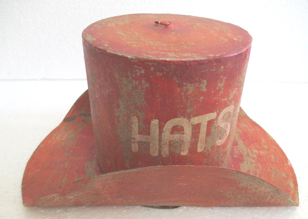 Iron hat trade sign / store display advertisement sign HATS SALE (1 of 8)