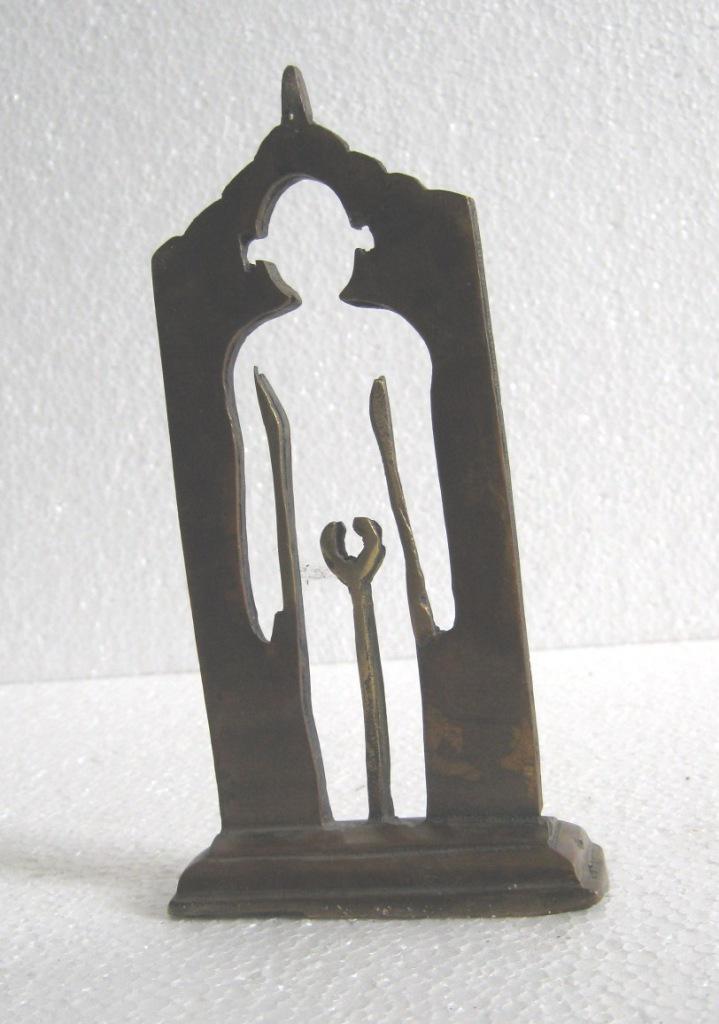Bronze Jain statue cutout inside (1 of 5)