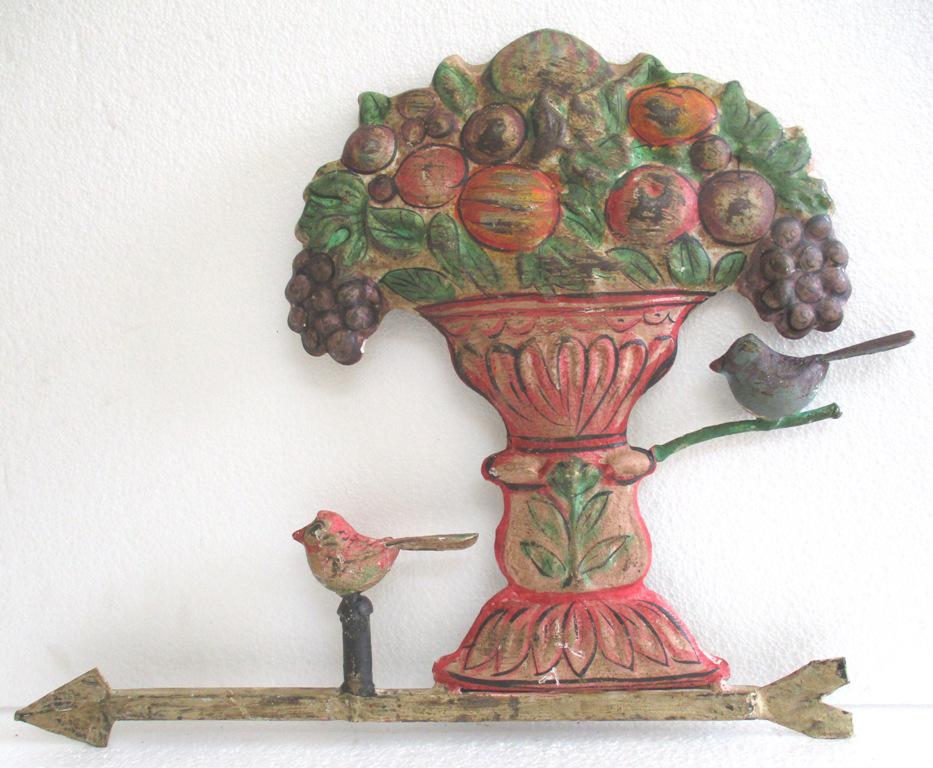 Iron tree and birds weather vane (1 of 9)