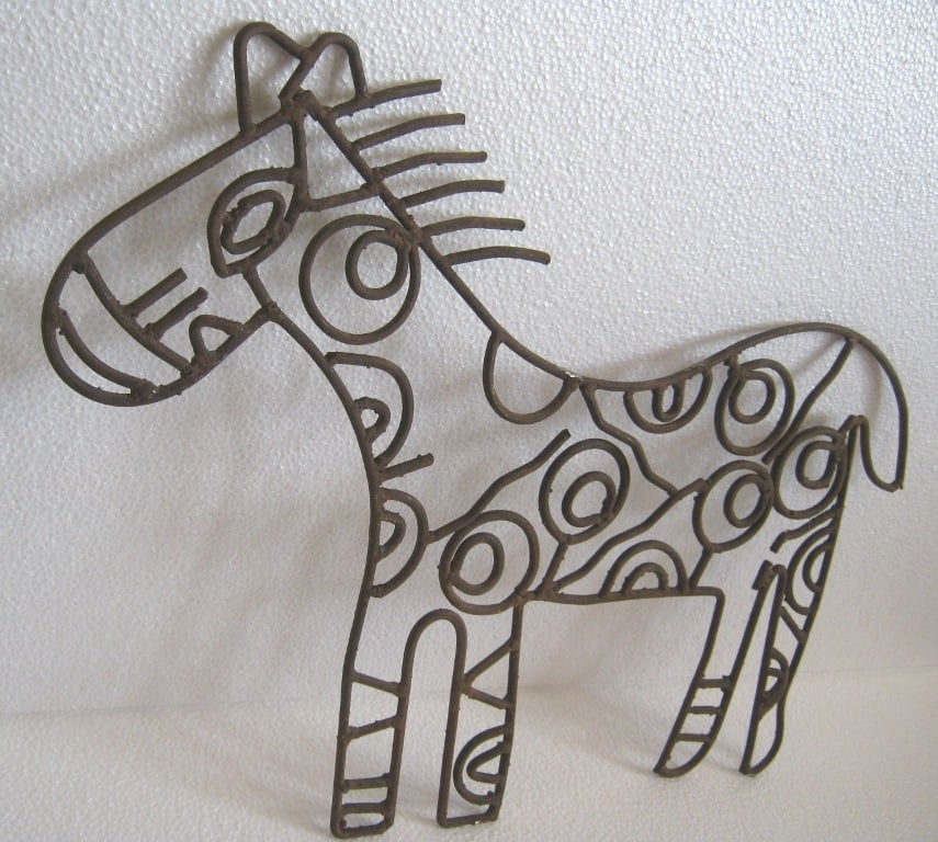 Iron horse trade sign , store display sign . Wall decoration (1 of 7)