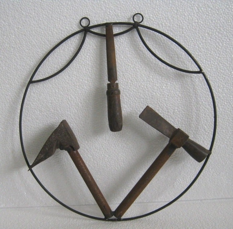 Iron tools trade sign framed , hanging (1 of 8)