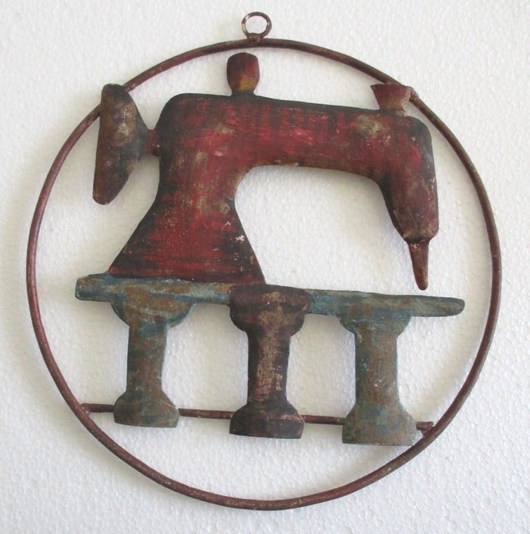 Sewing machine tailor's trade store display advertisement sign (1 of 6)