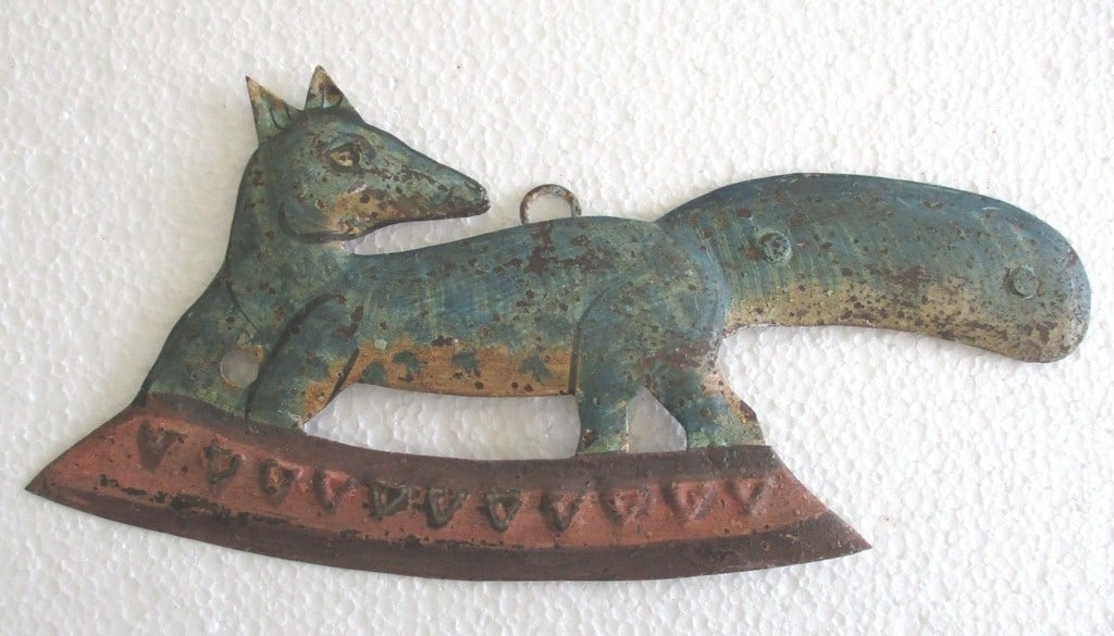 Iron fox advertisement sign wall hanging (1 of 6)