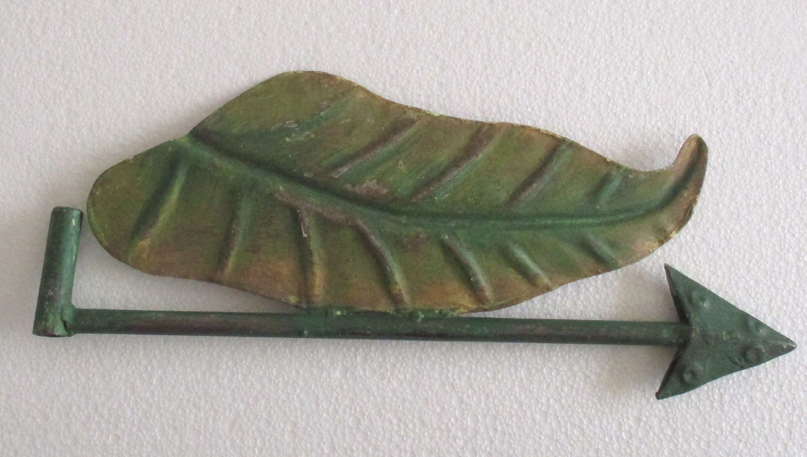 Iron embossed leaf weather vane (1 of 7)
