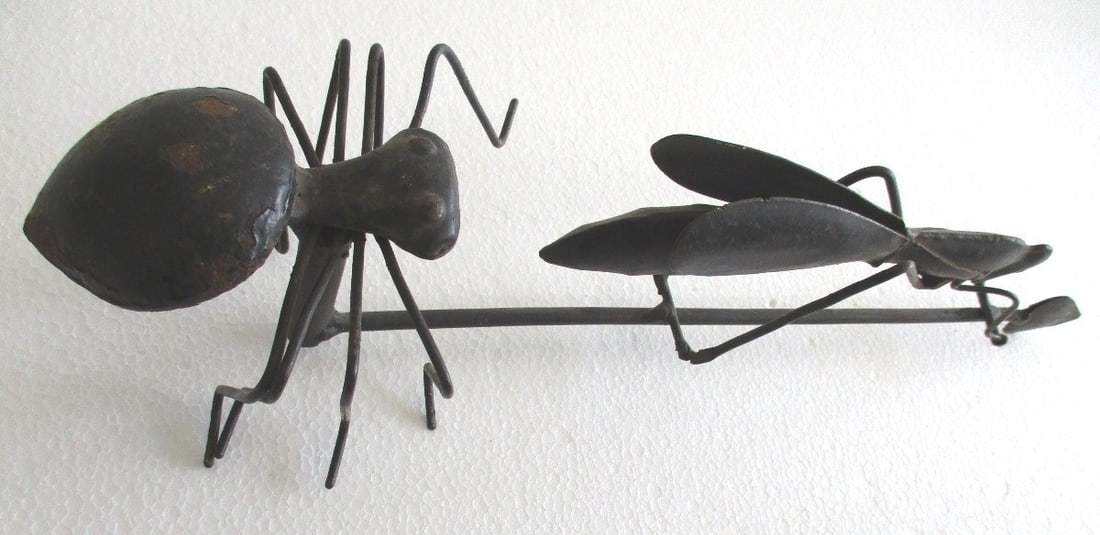 Spider and grass hopper weather vane (1 of 9)