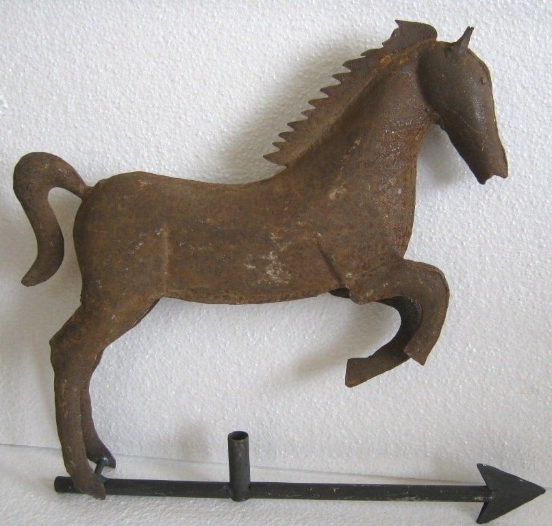 Iron jumping horse weather vane (1 of 8)