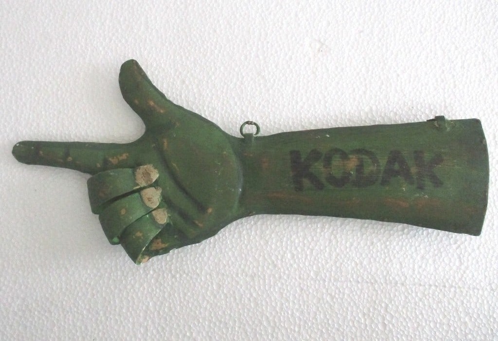 Iron KODAK trade sign  hand direction advertisement sign (1 of 8)