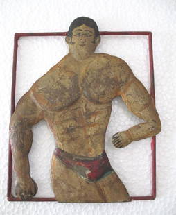 Body builder gymnasium trade sign wall hanging: Iron Body builder gymnasium trade sign wall hanging . Size : 8.50 x 7.00 inch .