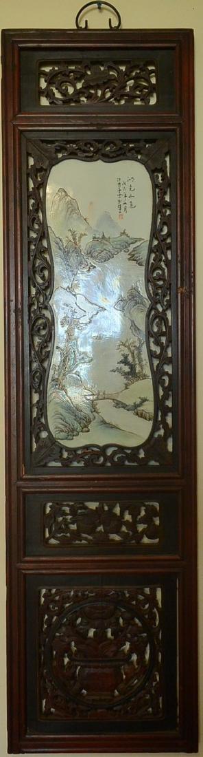 Zhu Shan eight porcelain painting, decorative wooden: 珠山八友瓷板画，木框装饰挂屏: Zhu Shan eight porcelain painting, decorative wooden screen hanging. 拍品&