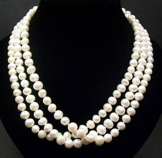 Natural Pearl Bead Bracelet: 超长天然珍珠项链: 尺寸：L:160cm, T:145g, BIT: BIG ONE L:1cm, SMAIL ONE: