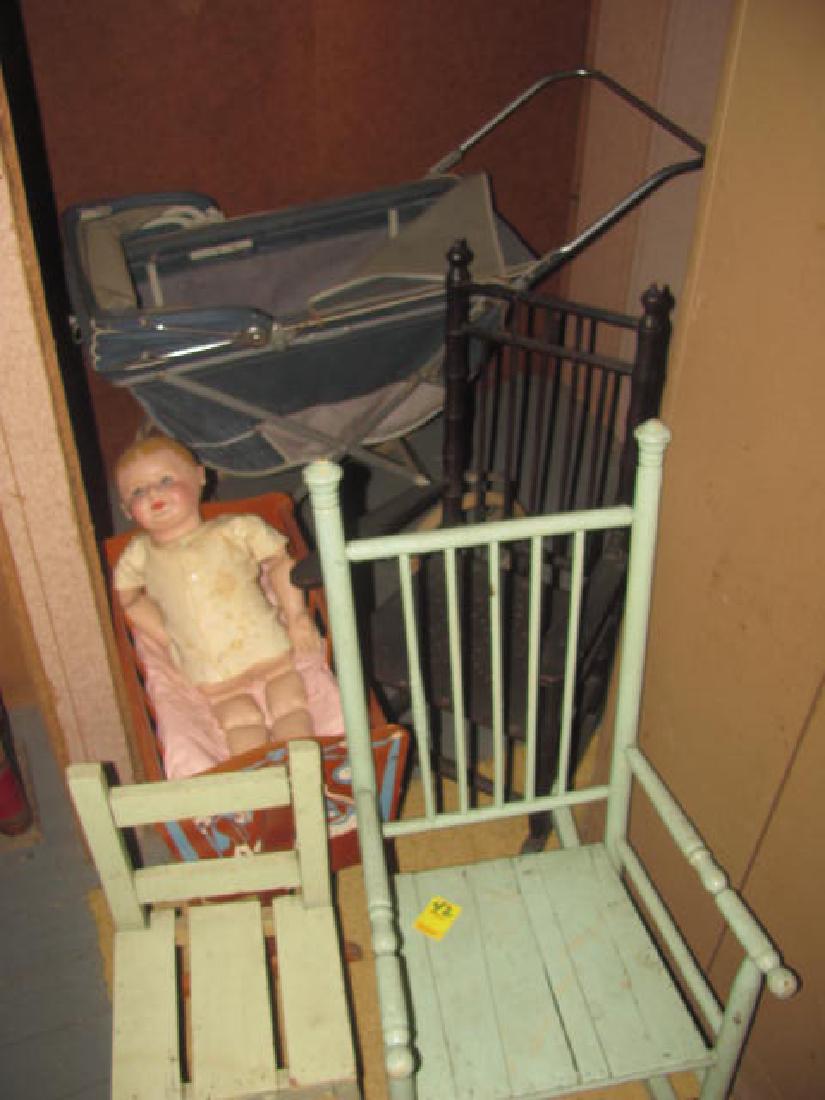 Childs Chair Rockers Stroller Doll (1 of 5)