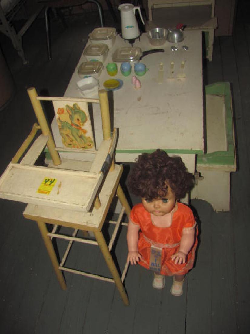 Child Hi Chair Table & Bench (1 of 3)